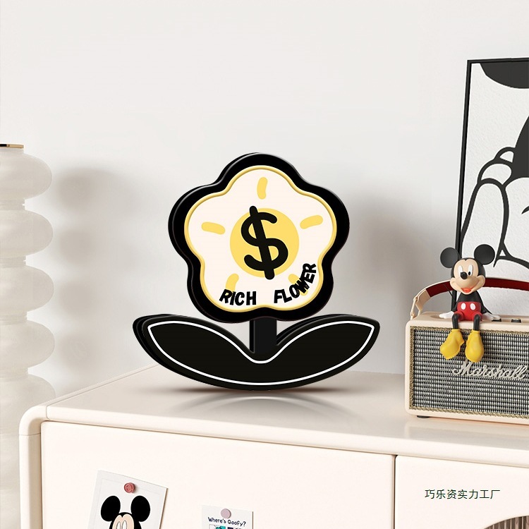 Rich Entryway Cabinet Display Swinging New Creative Flower Arrangement Decorative Painting Desktop Ornament