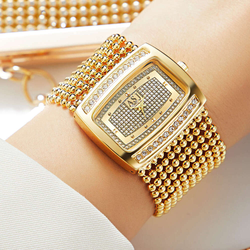Luxury Women's Elegant Designer Diamond-Studded Creative Quartz Watch for Women