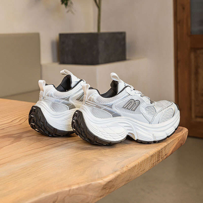 Platform Dad Sneakers for Women 2024 Summer New 10XL Height Increasing Zhao Lusi Same Style Casual Mesh Sports Shoes