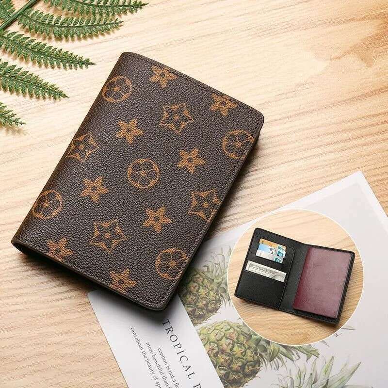 designer women wallets leather cover brand credt card men business passport holder wallet carteira masculina