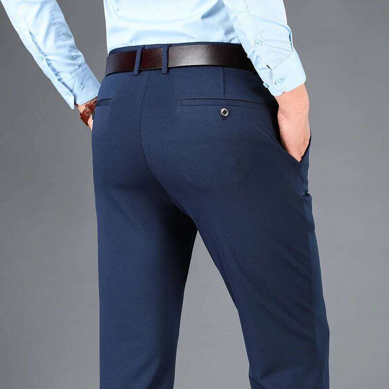 Spring Autumn Men's Casual Business Sports Stretch Suit Male Trousers Big Size Loose Straight Dress Pants