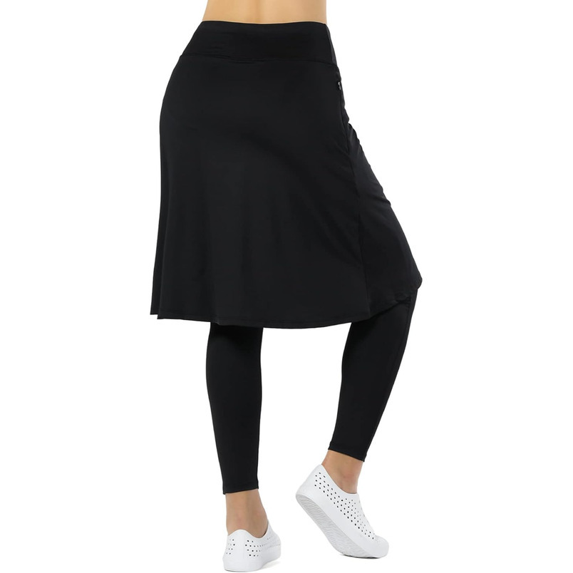 Athletic Knee Skirts with Full Length Leggings,Skorts Leggings&Skirted Leggings Skorts Women