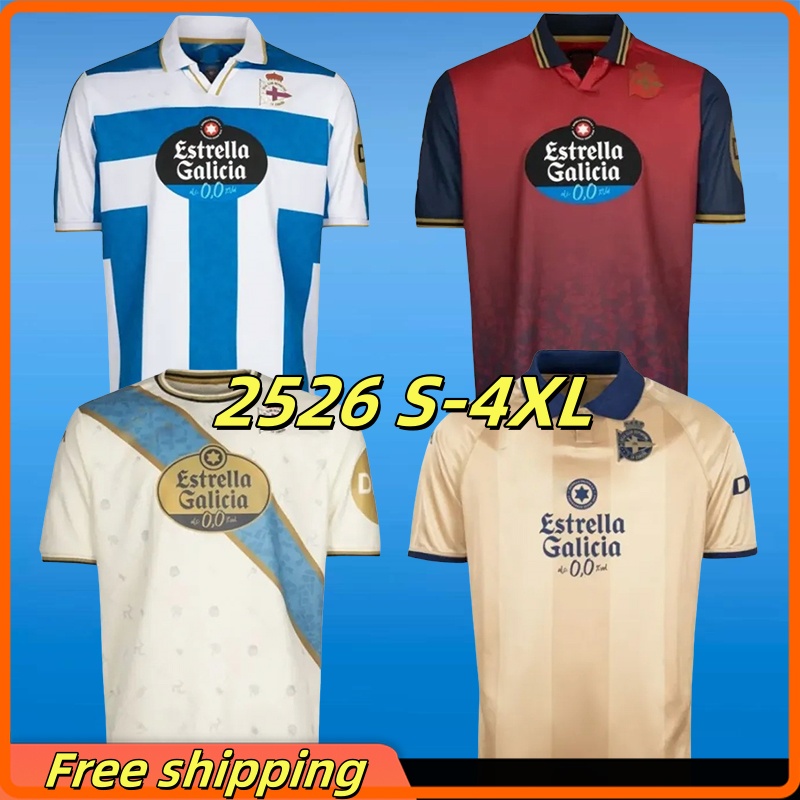 S-4XL 2025 2026 Deportivo de La Coruna Soccer Jerseys LUCAS BOULDINI YEREMAY SORIANO PETXA BARBERO DAVO GAUTO XIMO home away 3rd 25 26 football Shirts men kids kit