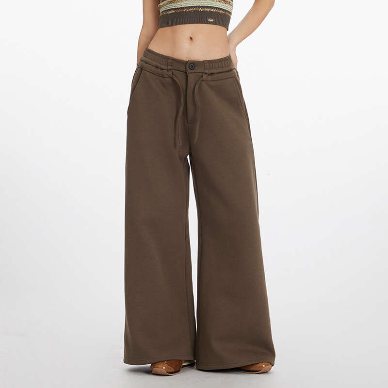 Heyhenry Summer New Long Floor-Length Sports Elastic Wide-Leg Straight Street Pants For Women B5