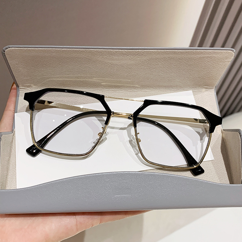 Designer Sunglasses For Women Men Anti-blue Light Glasses Flat Mirror Glasses Square Frame Sunglasses Business Glasses Frame KP8221