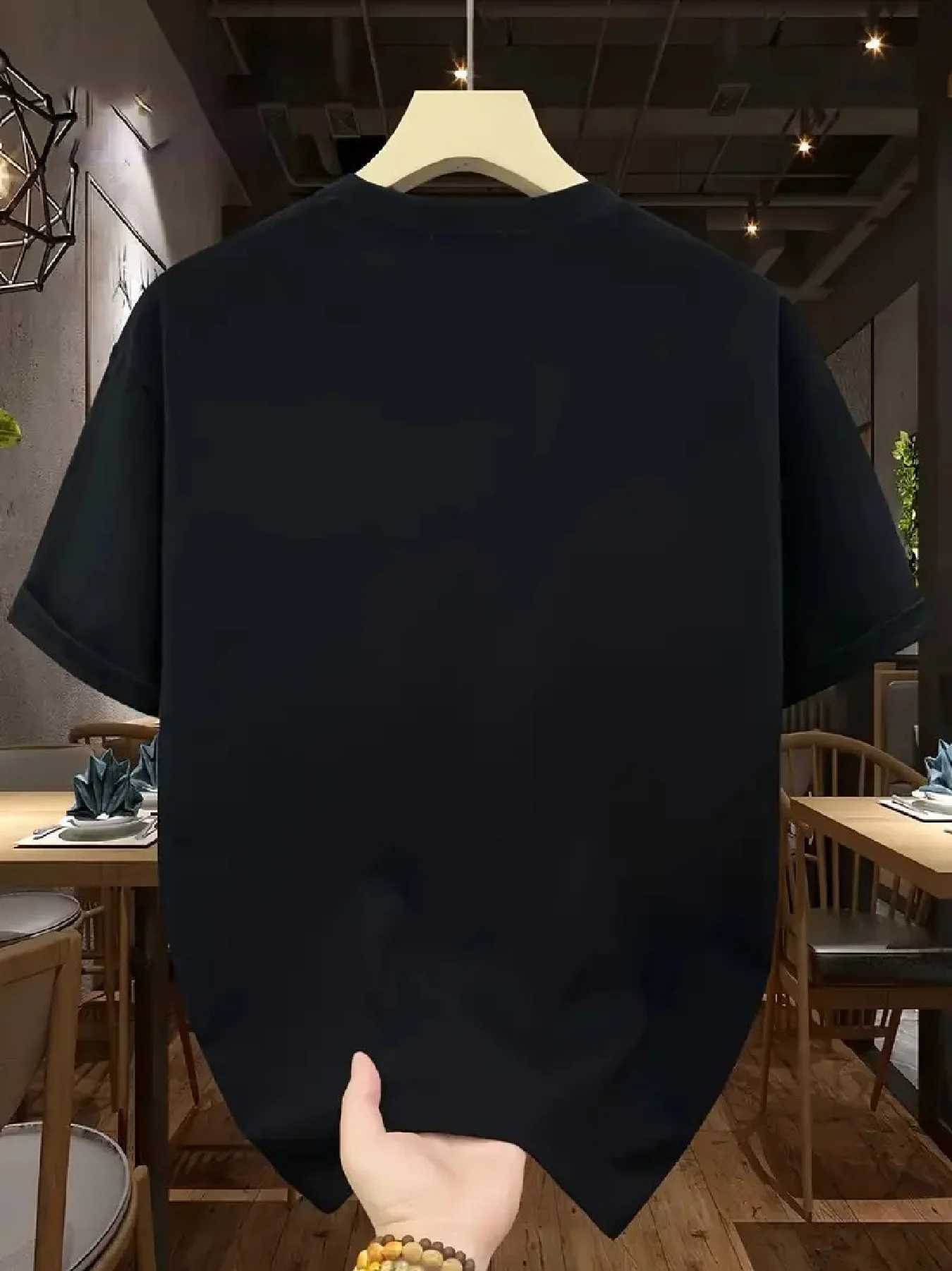 Mens summer 100% pure cotton fashionable casual sports loose Calvin pattern printed round neck short sleeved T-shirt top Y250819