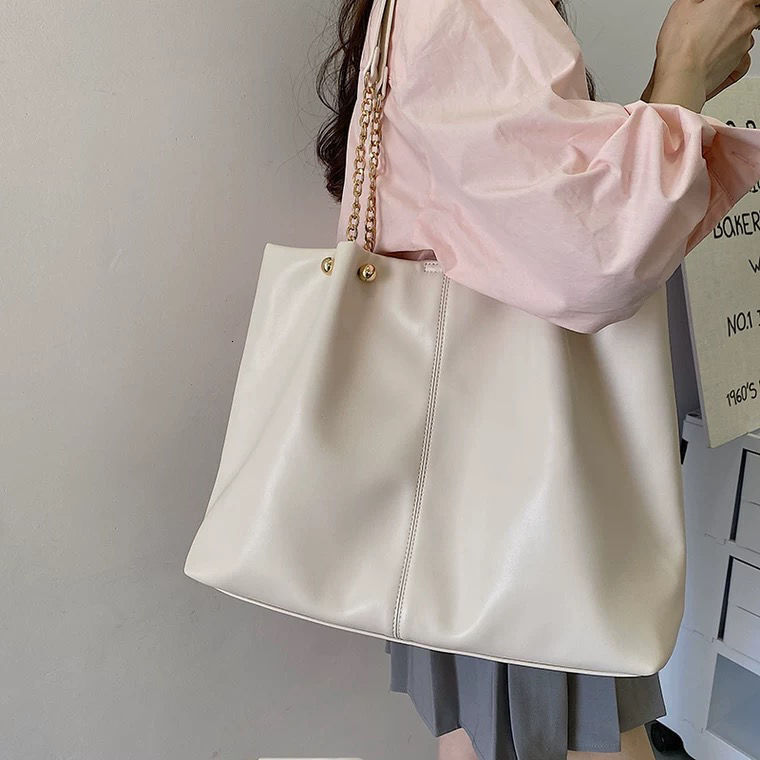 2025 Autumn New Soft Leather Handbag Large Capacity Women's Niche Texture College Student Class Handbag Shoulder Bag Women's Crossbody Bag D