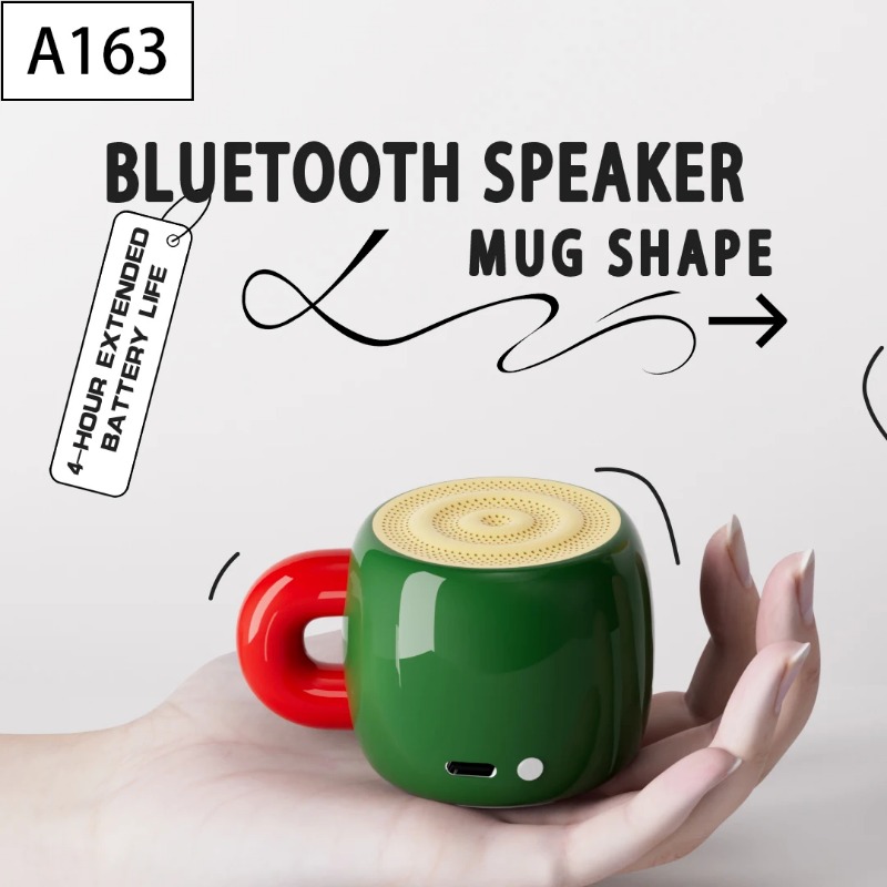 EWA A163 Mini Wireless Bluetooth 5.4 Speaker Bass Sound,Horn 5W Loud Speaker,Portable Metal Speaker MP3 Player 700mAh HiFi Sound