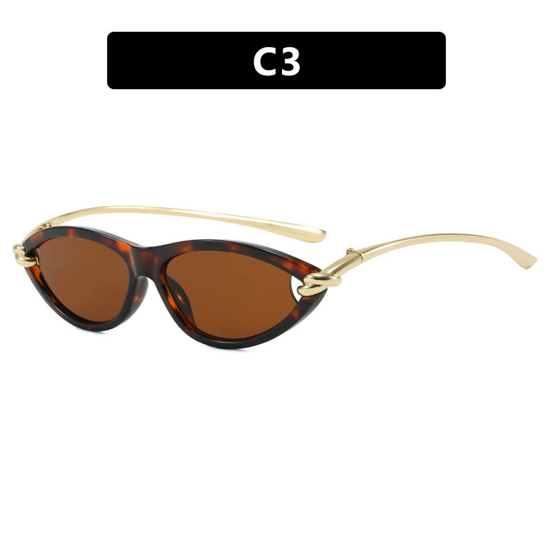 2025 New Arrival Cat Eye Rope Knot Oval Sunglasses for Women European American Premium Influencer Inspired Fashion Eye wear
