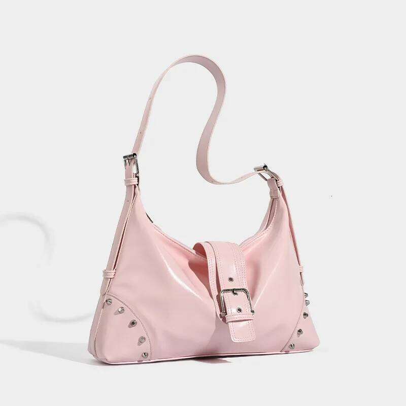 Designer Bags Women Vintage Pu Leather Handbags Underarm Crossbody Ladies Clutch Purse Rivet Cool Girls Shoulder Armpit Business Tote Bags Luxury Bag