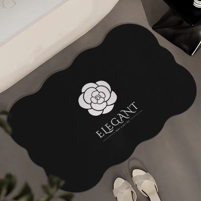 French Style luxcury High-End Bowknot Bathroom Entrance Diatomaceous Earth Water-Absorbent Non-Slip Dirt-Resistant Durable Foot Mat designer ddmythur