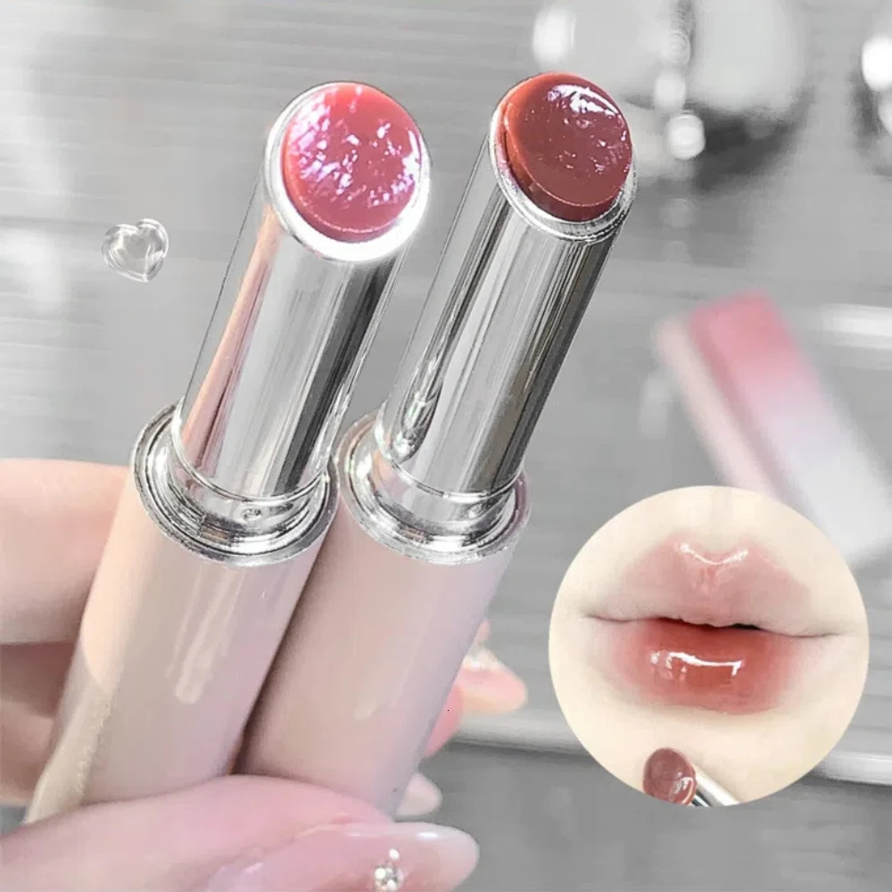 Jelly Solid Lip Gloss Cute Hydrating Mirror Red Brown Lipstick Clear Moisturizing Lips Tint Nature Nude Makeup Cosmetics 250809