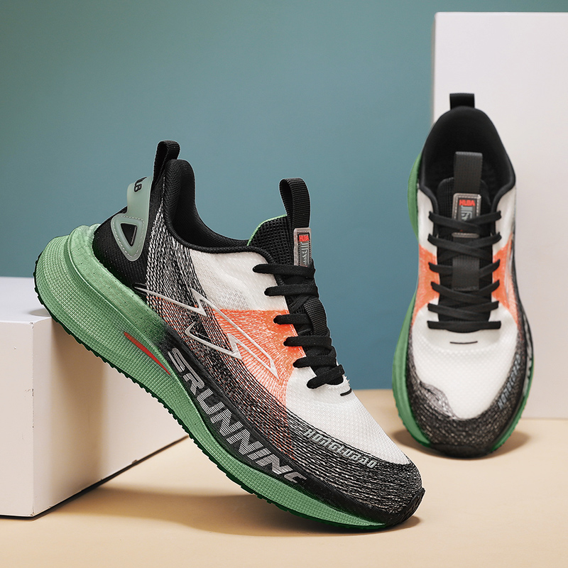 Summer new trend sports shoes popcorn soft sole breathable mesh upper shoes men's fashion versatile running leisure shoes