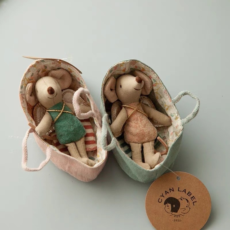 Cute Plush The Mouse Family birthday gift for 6 year girl Little Mouse Plush dolls Stuffed Animal Cartoon Kids Toys for Baby 240722