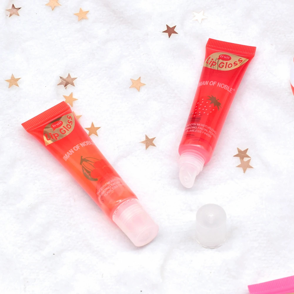 6pcsset Moisturizing Clear Lip Gloss Pineapple strawberry grapes Translucent Plumping Oils Gift Set 250809