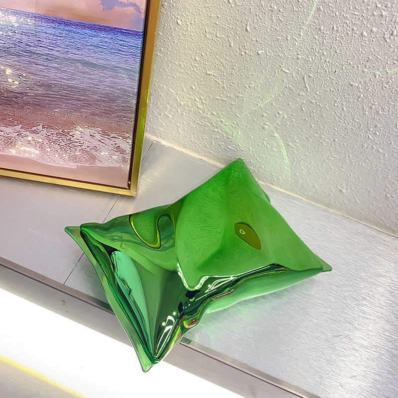 Creative Candy Color Fashion Irregular Pleated Bag Women's Textured Versatile Shoulder Bag Crossbody Bag