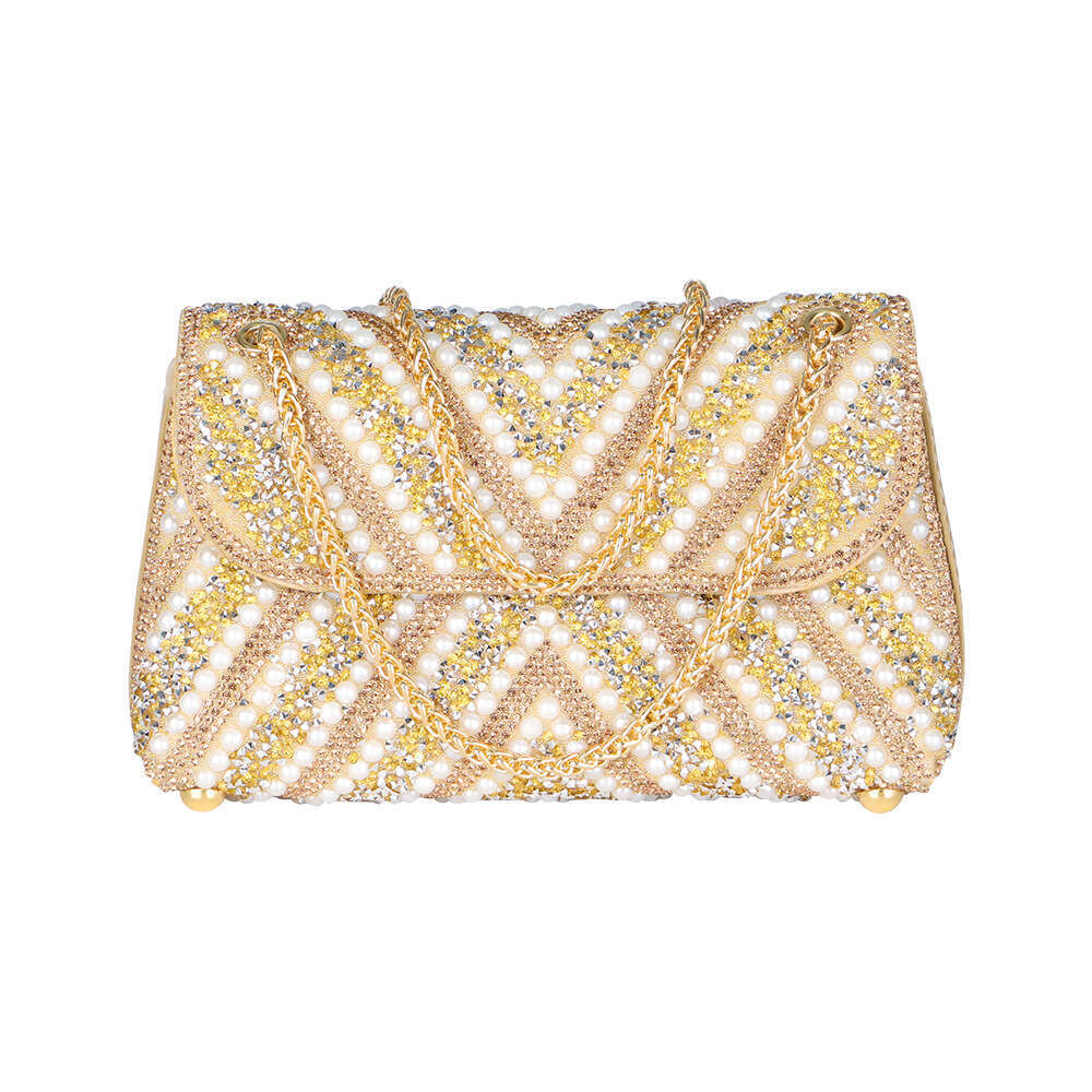 Diamond-Studded Banquet Bags Pearl Cheongsam Underarm Evening Women's Designer Handbag Single Shoulder Crossbody Handheld Bag