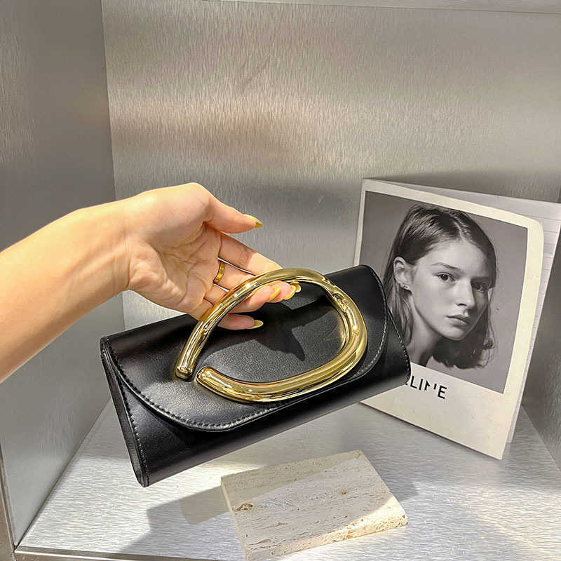 Fashionable Gold Handbag Spring New Hot-Selling Simple Textured Crossbody Bag Box Bag