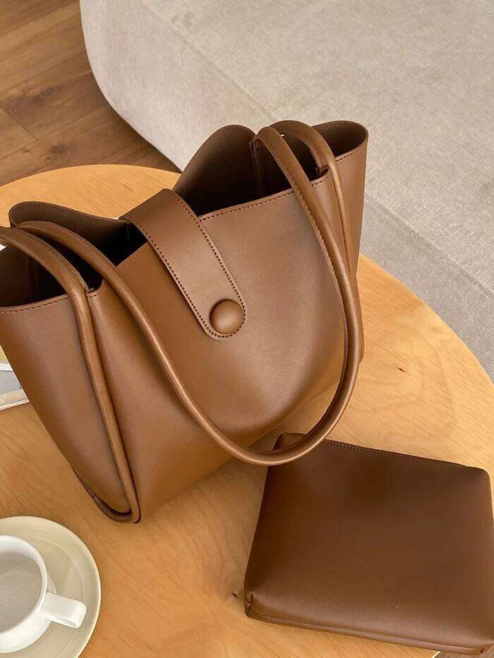Soft Pu Leather Women handbag and purses Commuting Shoulder Bag for Female big totes new Casual Shopping Compound bag bolsa