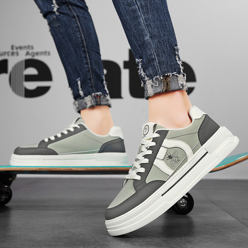 Men's summer trend sneaker shoes 2025 new soft sole breathable sports shoes men's personality versatile soft leather casual