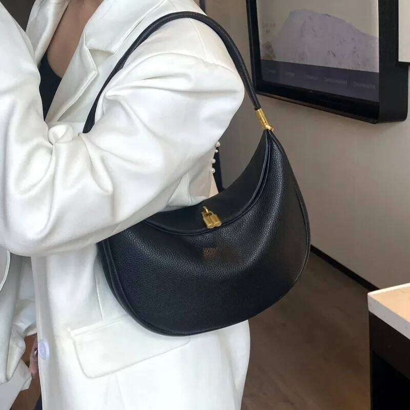 Designer Bag Luxury Bag Fashion Women Armpit PU Leather Female Shoulder Bag Ladies Hand Bag Sac A Main Black Handbag Bolsa Feminina Totes