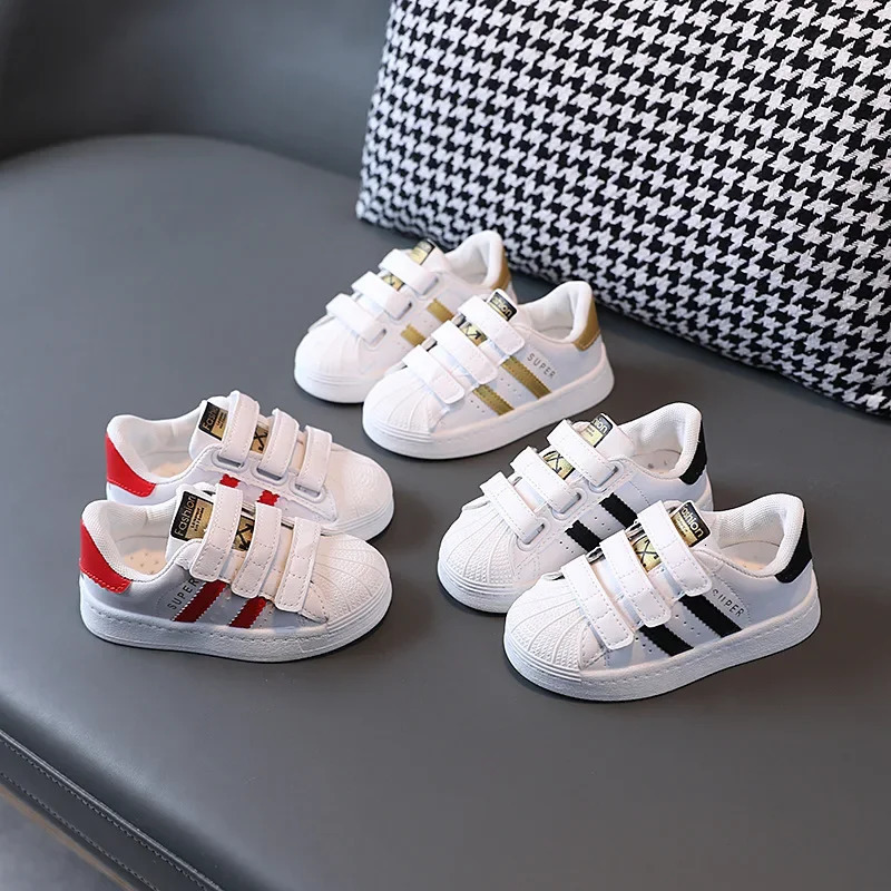 Childrens Sneakers Kids Fashion n White Nonslip Casual Shoes Boys Girls Hook Breathable Toddler Outdoor 250819