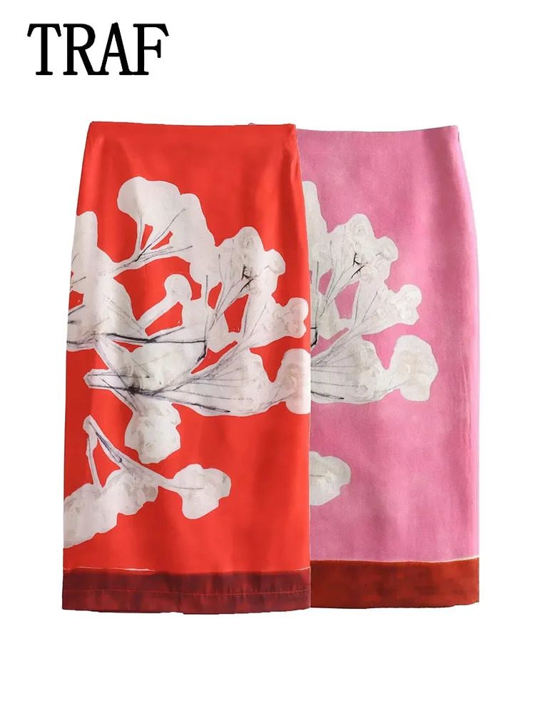 Women Elegant Red Skirts Side Zipper Back Slit Straight Skirts Women Linen Blended Straight Skirt Half skirt 250820