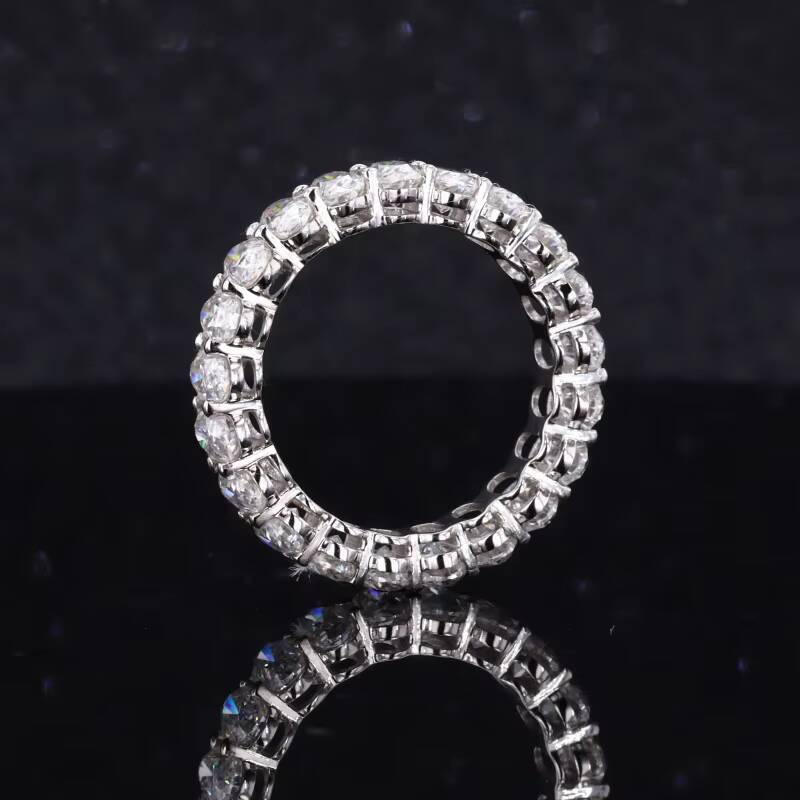 Starsgem Moissanite Y Diamante Anillo comfort Fit Band Rings Stargem Full Eternity Oval Moissanite Eternity Band