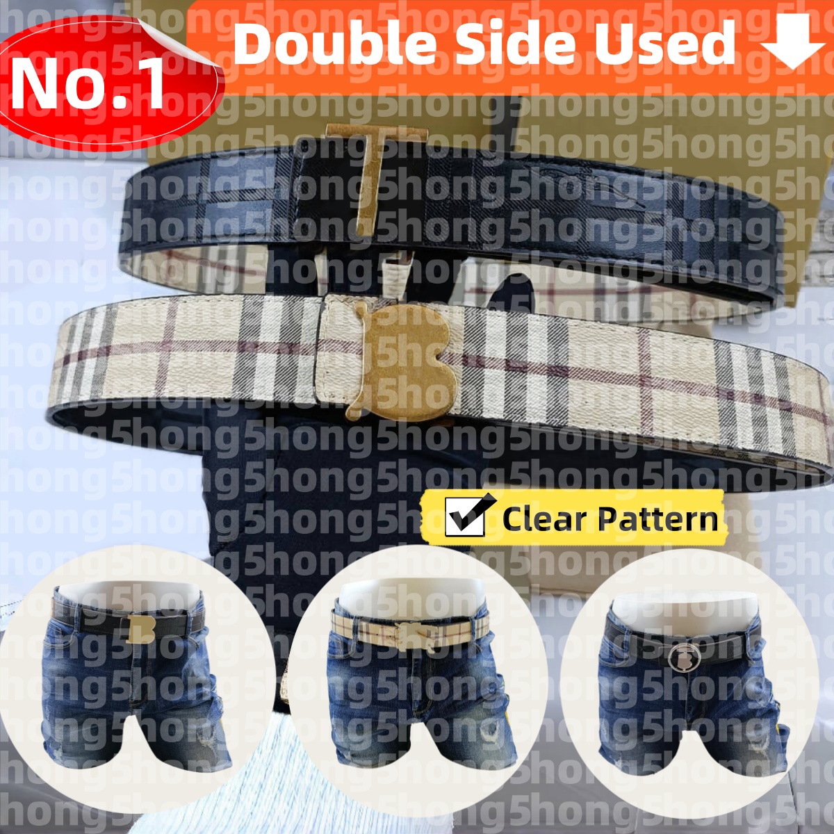 Retro mens designer belt formal luxury belts for men designer genuine leather 2 sides used fashion beige embossed plaid fashion belts for women designer cintura ho03