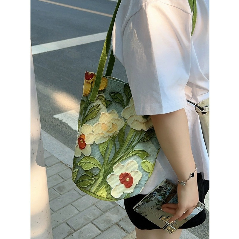 2025 Autumn Design Single Shoulder Women's Bucket Bag Large Capacity Printed Fashion Shoulder Bag Women's Crossbody Bag Designer Bag Women&#