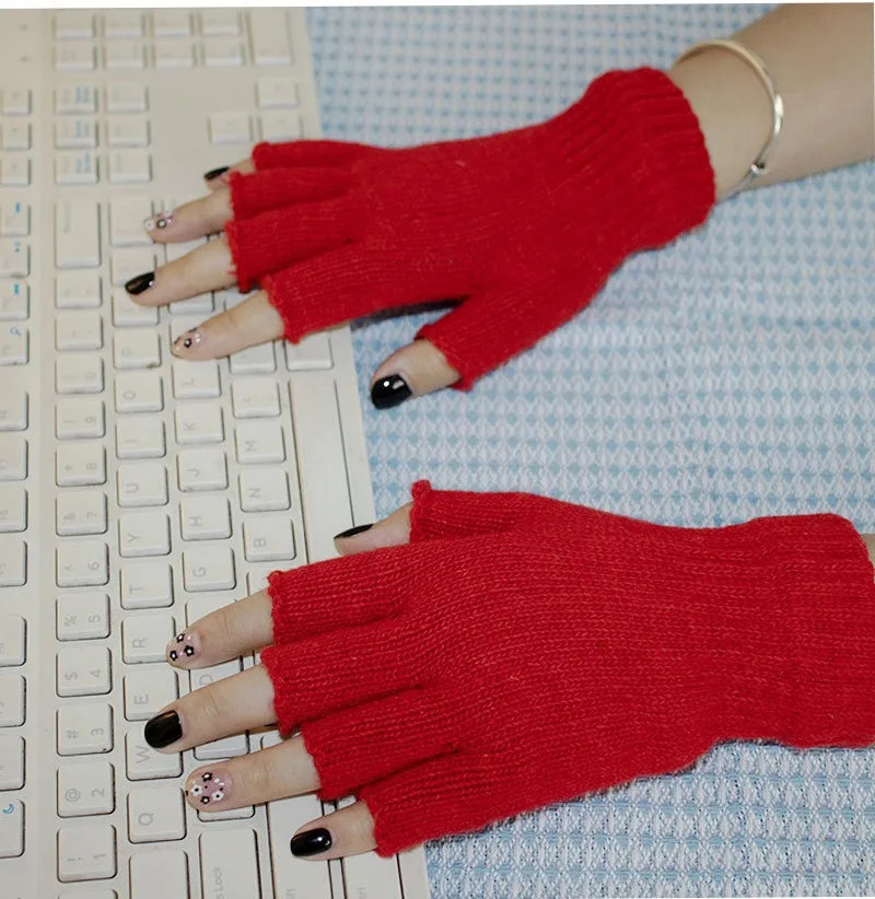 Gloves Without Fingers Female Ladies Touch for Girls Thermal Woman Winter 250811