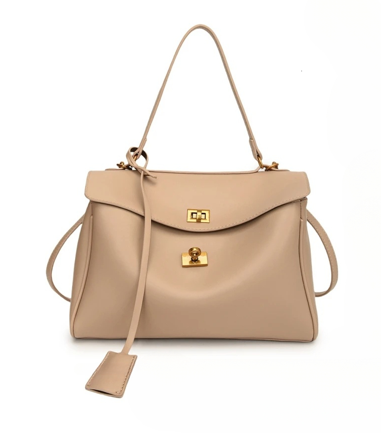 Autumn New Women s Crossbody Ba Soft Leather Solid Color Lare Capacity Shoppin Handba Desiner Handba Autumn New Desiner Ba Temperament Commutin Tote