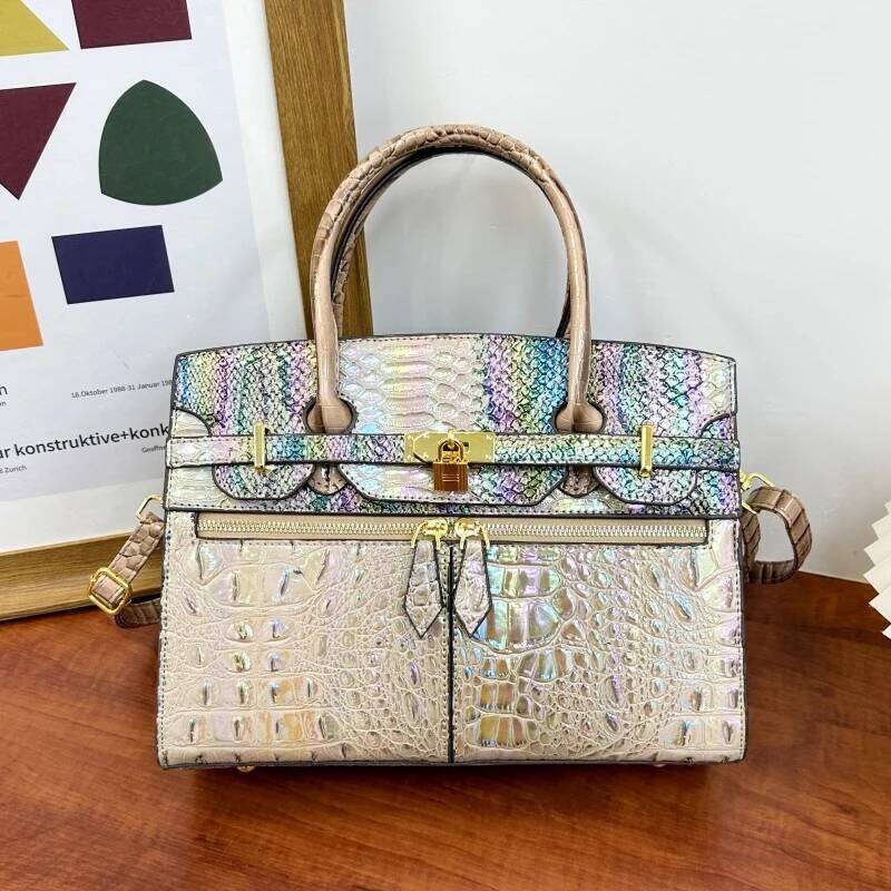 Classic Vintage Letter Tote Bag High-End Minimalist Crossbody Stylish Commuter Purse Women Fashion Leather Shopper