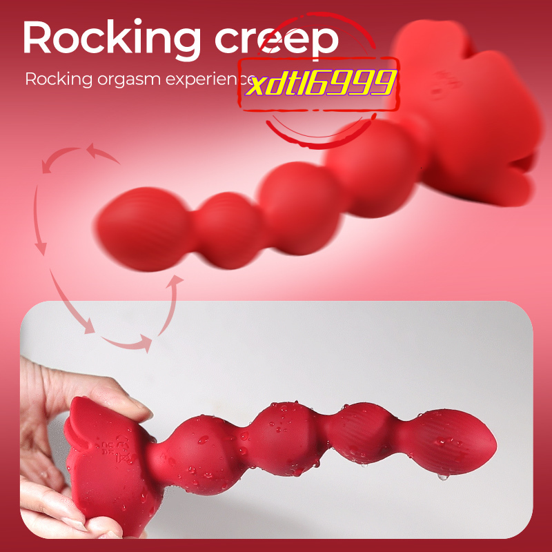 Remote Control Rose Sex Toy Electric Anal Plug with 10 Kinds of Vibration and 10 Kinds of WiggleSex toy