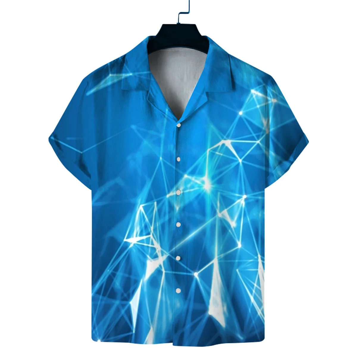 Mens Cuba collar fashion Hawaiian shirt mens short sleeve personalized casual printed 250808