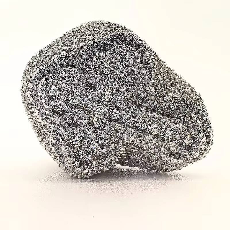 Moissanite Ring Hip Hop 925 Sterling Silver Cross Moissanite Ring Baguette Cut Moissanite Cross Ring