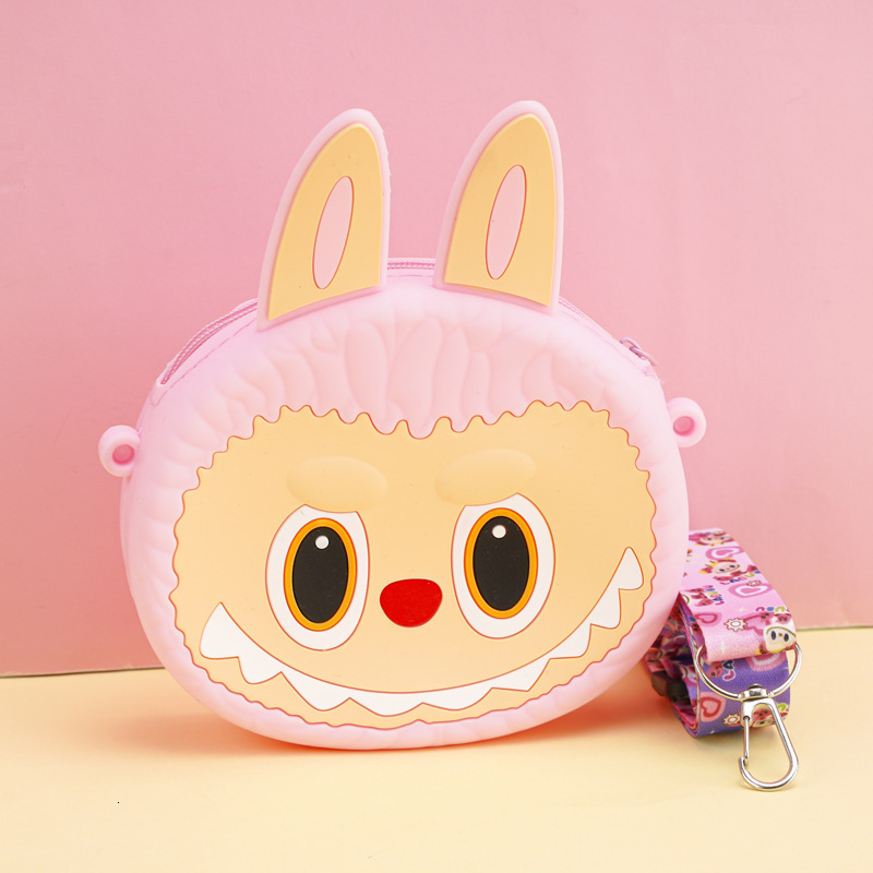 Free Shipping Designer Luxury Women's Labubu Children's Silicone Bag Cute Creative Versatile Coin Purse Cartoon Ins Style Fashion Trendy Cro