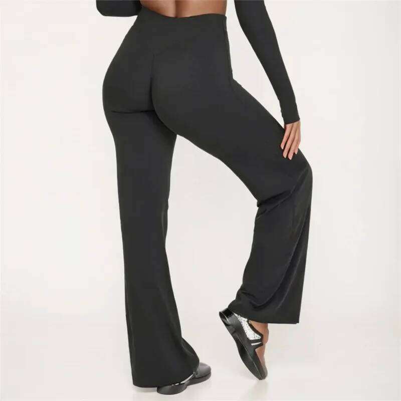 SVEIC Wide Legs Yoga Pants Sports Fiess High Waist Workout Female Leggings Push Up Running Training Gym Woman Clothes