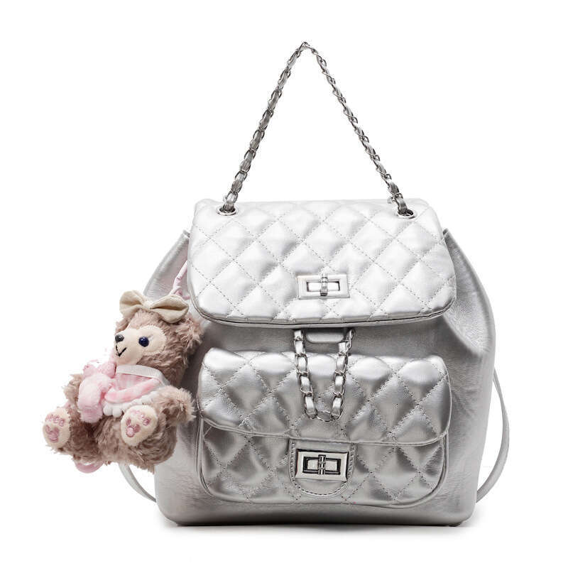 Bucket Drawstring Bag for Women Korean Bags Version Ins Trendy Fashion Small Chanel Style Quilted Backpack Designer 2025 Spring High-end Feel