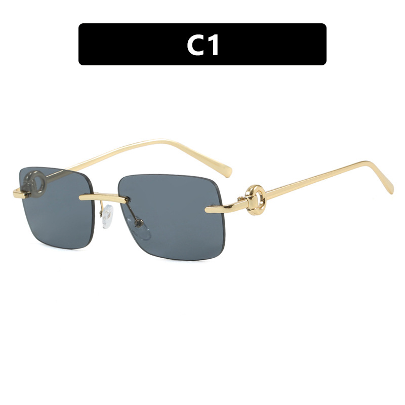 2025 New Arrival Frameless Square Sunglasses for Women Minimalist Influencer Inspired Premium Eye wear for Effortless Everyday Style