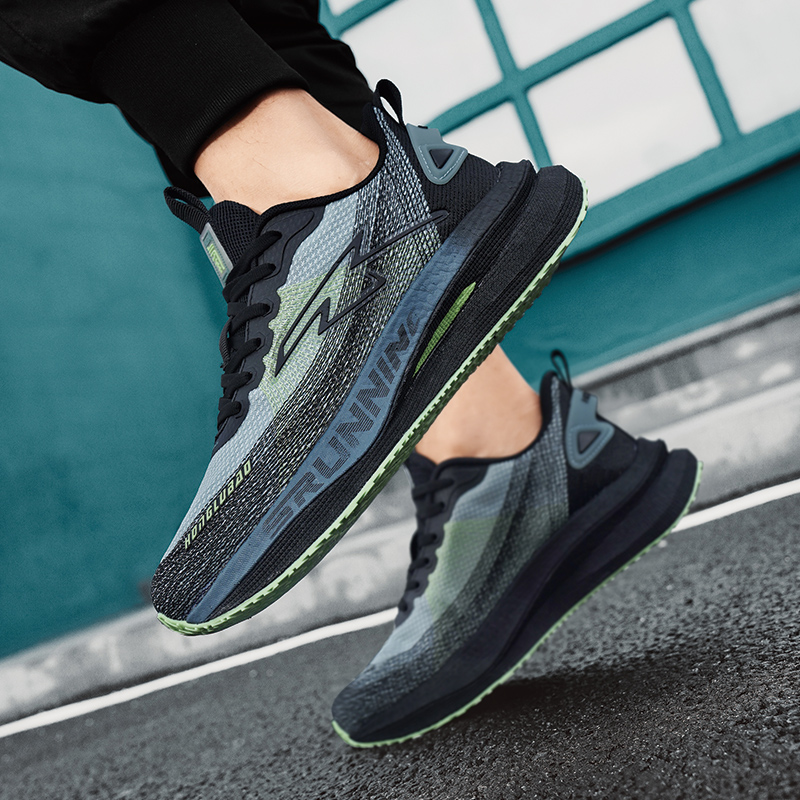 Summer new trend sports shoes popcorn soft sole breathable mesh upper shoes men's fashion versatile running leisure shoes