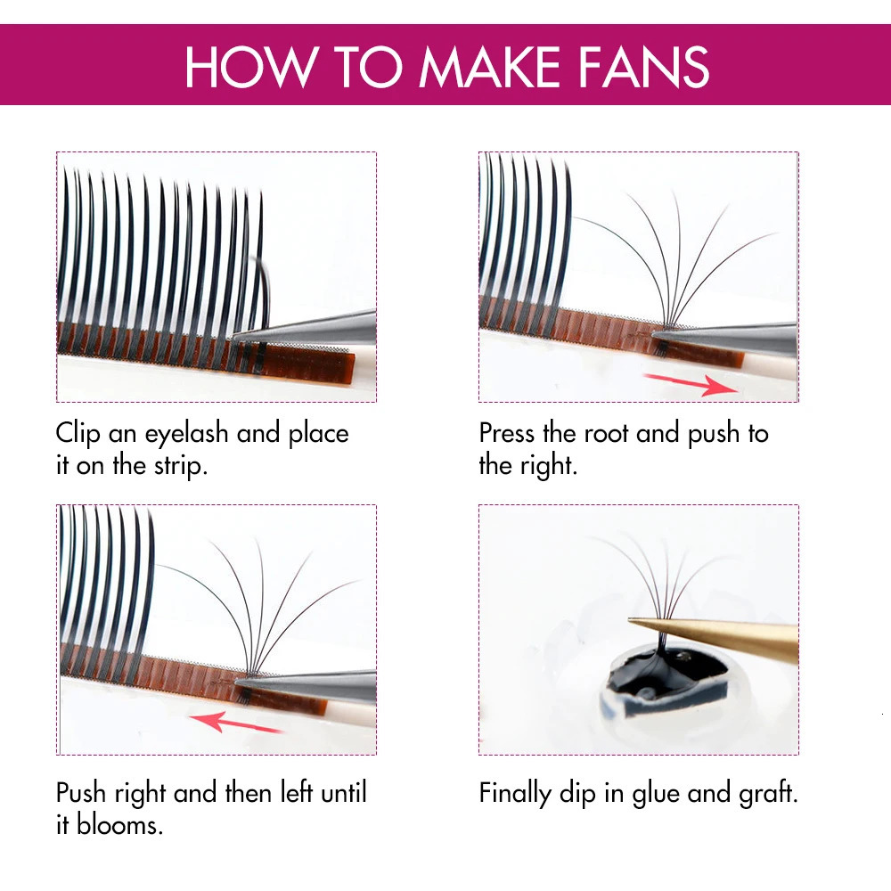 Fadvan 5D Spikes Fairy Flora Lashes Cluster Eyelash Grafting Individual Easy Fan s 250811
