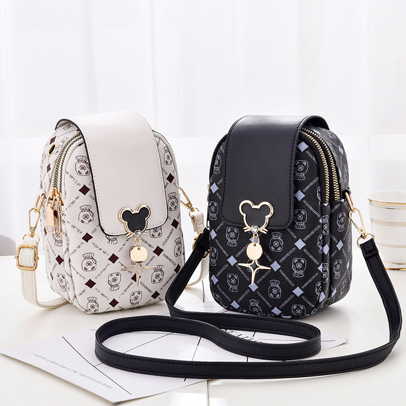 Free Shipping Designer Luxury New Fashion Printed Stylish Phone Bag Korean Trend Versatile Shoulder Crossbody Bag Leisure Mini Handbag