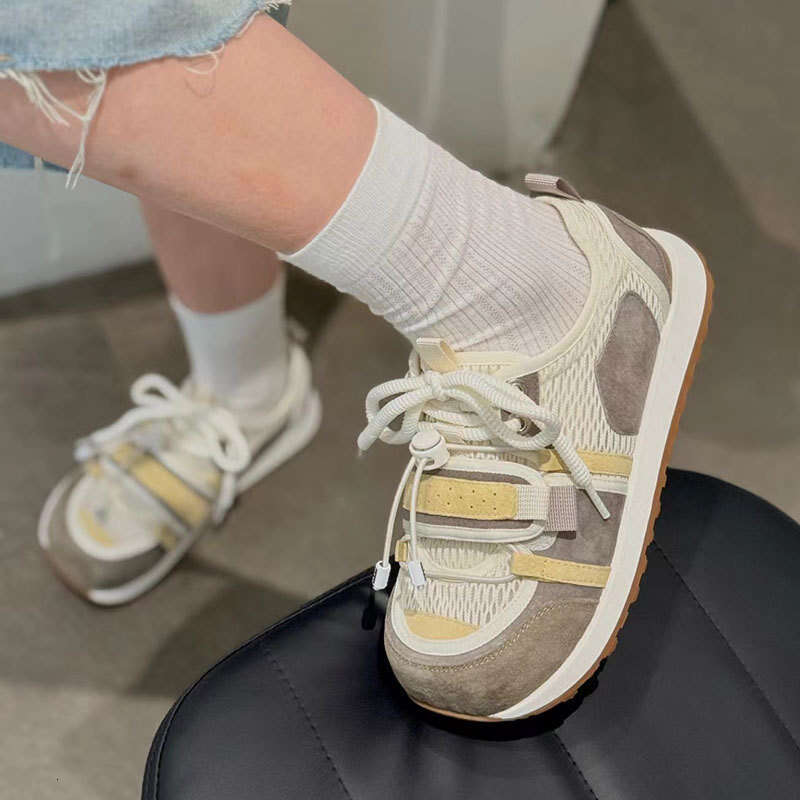 Internet Celebrity 2025 Summer New Thick-Soled Mesh Hollow Breathable Versatile Ugly Cute Big-Toe Style Forrest Gump Shoes