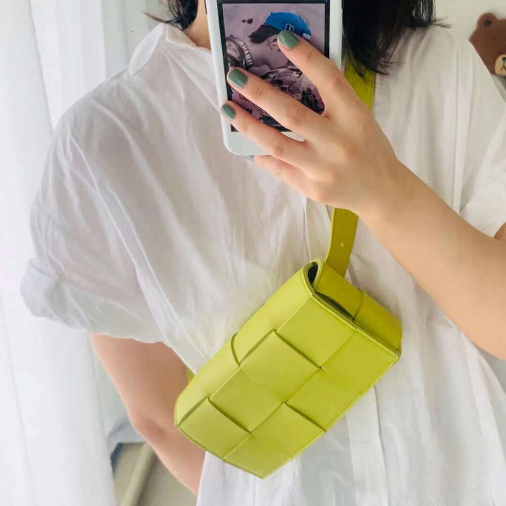 Luxury bag New Cowhide Women s Woven Pillow Small Square Multi carry Fashion Candy Color Crossbody Bag Trendy Ins