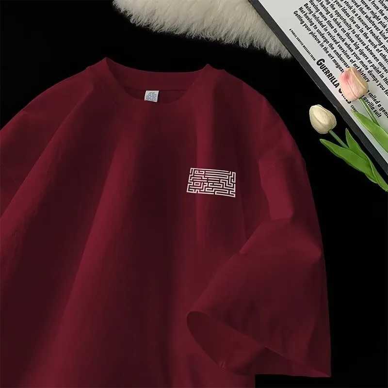 M-8XLMens Oversized Tee Casual Loose Clothes Maze Printed T-shirt Suitable Men Women Y250819
