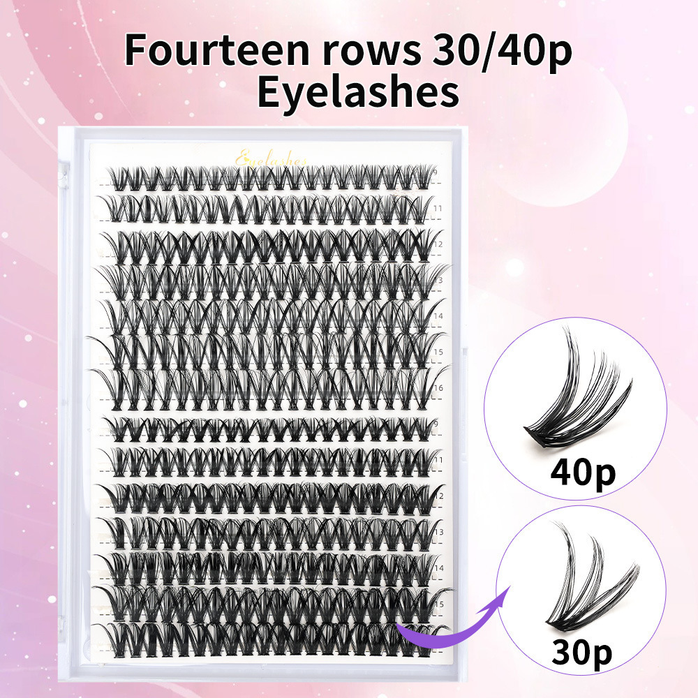 30D 40D 60D 80D Mixed Tray Individual Lashes 3D Russia Volume Eye Lashes Soft Natural Lashes Mink Lash Cluster False Eyelashes 240620
