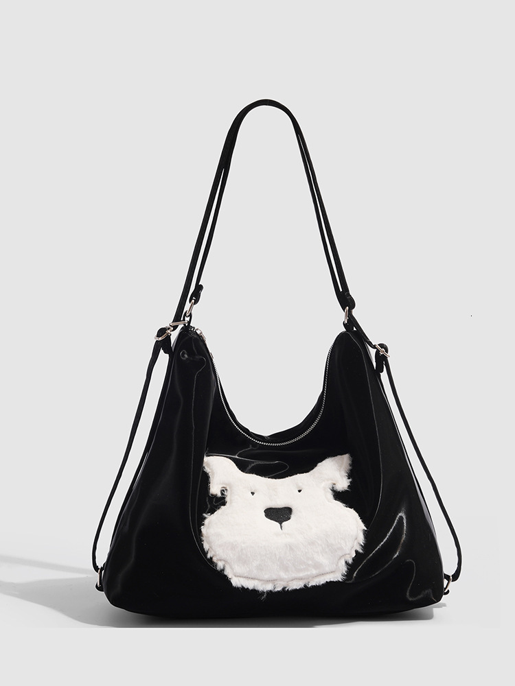 2025 Autumn Cute Dog Tote Bag New Student Large Capacity Backpack One Bag Three Use Single Shoulder Crossbody Bag Women's Crossbody Bag Designer 