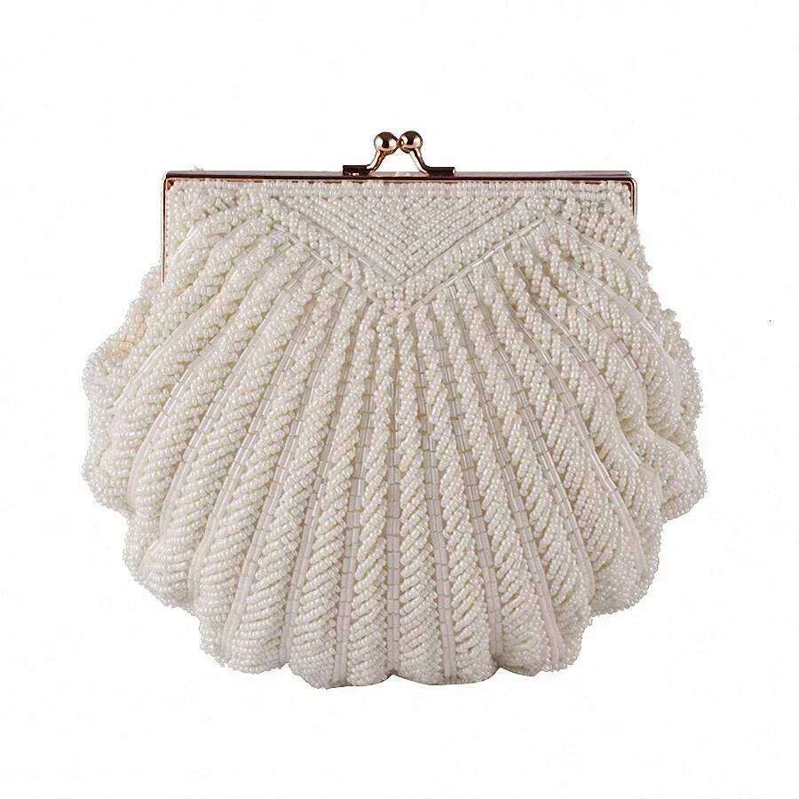 Designer Bags Women Evening Clutch Wedding Bridal Handbag Pearl Beaded Fashion Shell Chain Party Bags Li-383 Luxury Bag