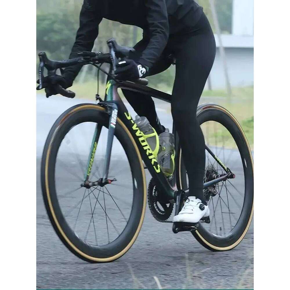 Women's Yoga Leggings Black Solid Tight Sports Cycling Pants